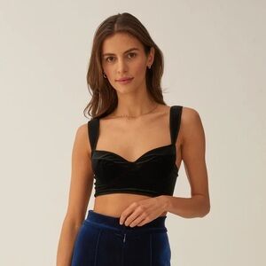 UNDRESS CODE Strong Attitude Black Velvet Top